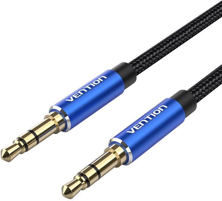 Vention Cotton Braided 3,5 mm Male to Male Audio Cable 0,5 m Blue Aluminum Alloy Type