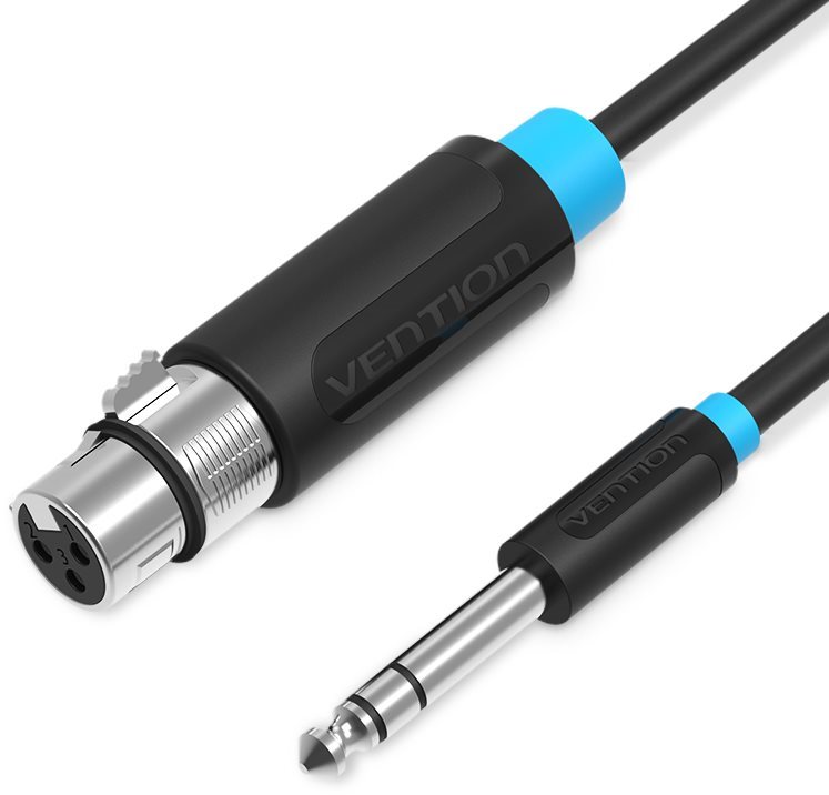 Vention 6,5mm Male to XLR Female Audio Cable 1m - fekete