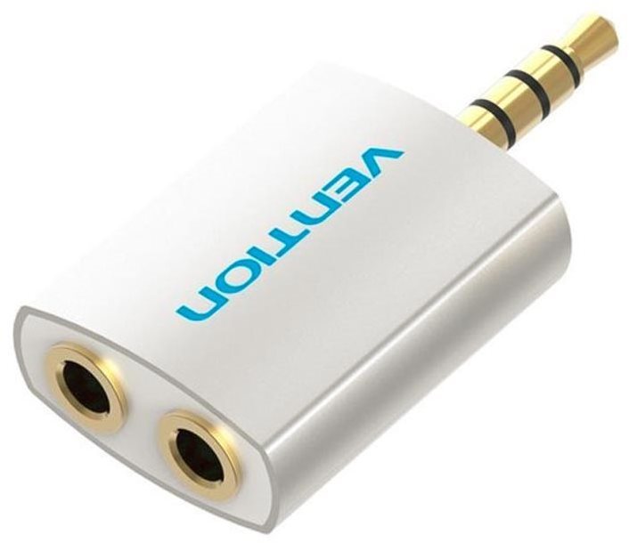 Vention 3.5mm Jack Male to 2x 3.5mm Female Audio Splitter Silvery