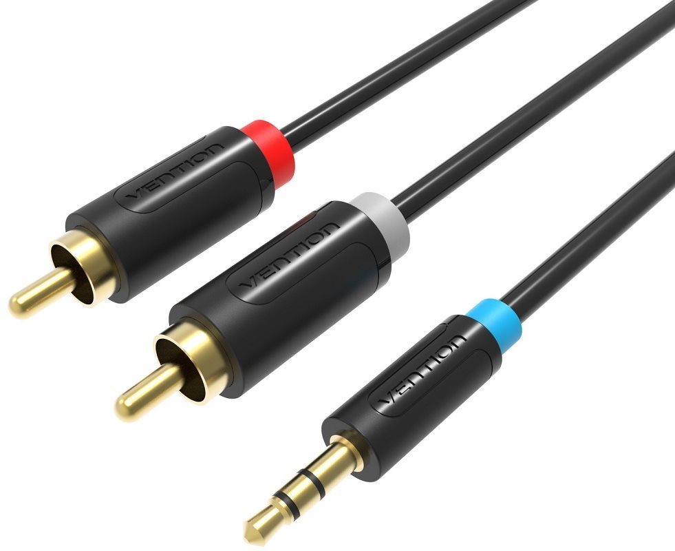 Vention 3.5mm Jack Male to 2-Male RCA Adapter Cable 0.5M Black