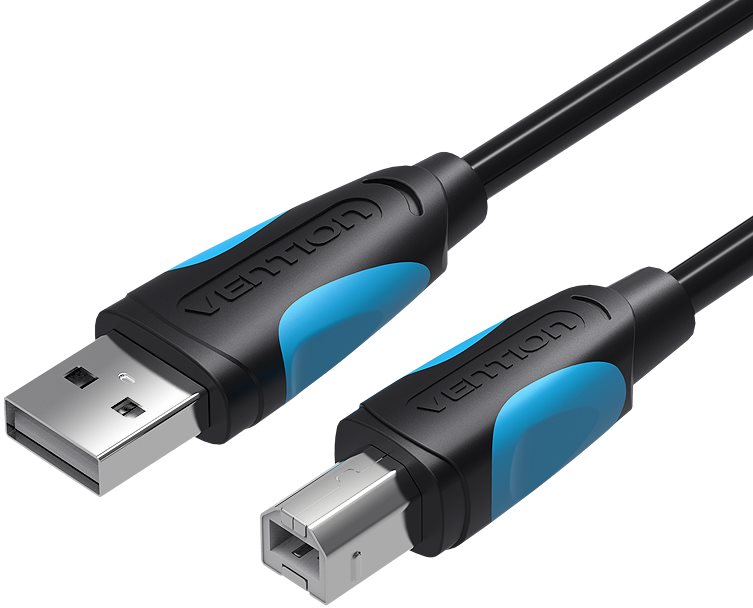 Vention USB-A to USB-B Print Cable with 2x Ferrite Core 8m Black