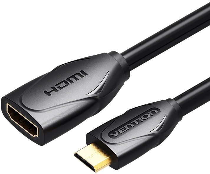 Vention Mini HDMI (M) to HDMI (F) Extension Cable / Adapter 1M Black