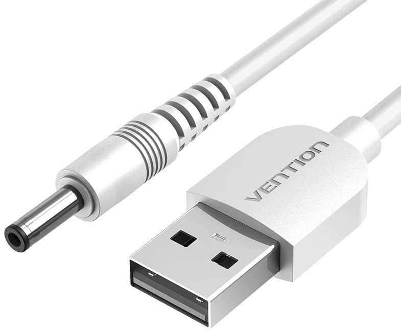 Vention USB to DC 3,5mm Charging Cable White 0,5m