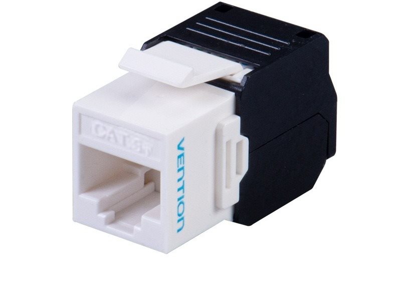 Vention Cat.5E UTP Toolless Keystone Jack White PC Type