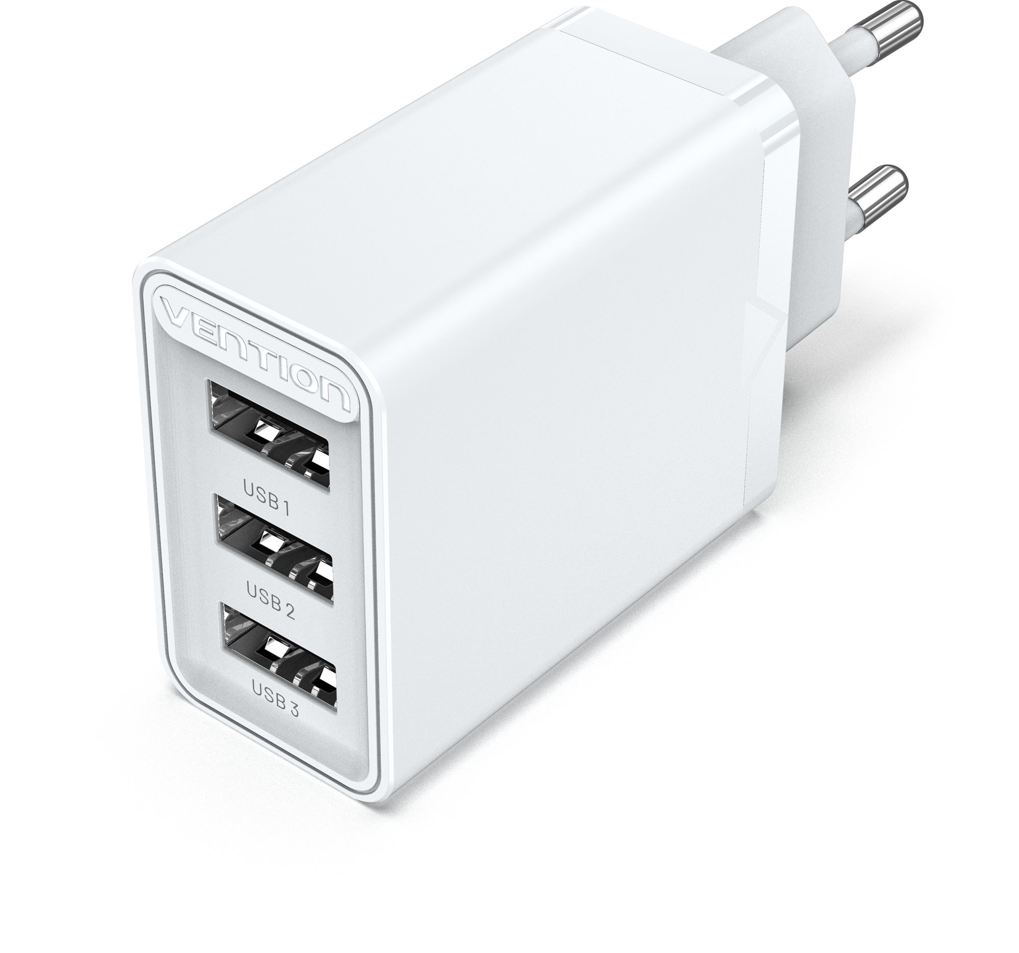 Vention 3-port USB Wall Charger (12W / 12W / 12W) White