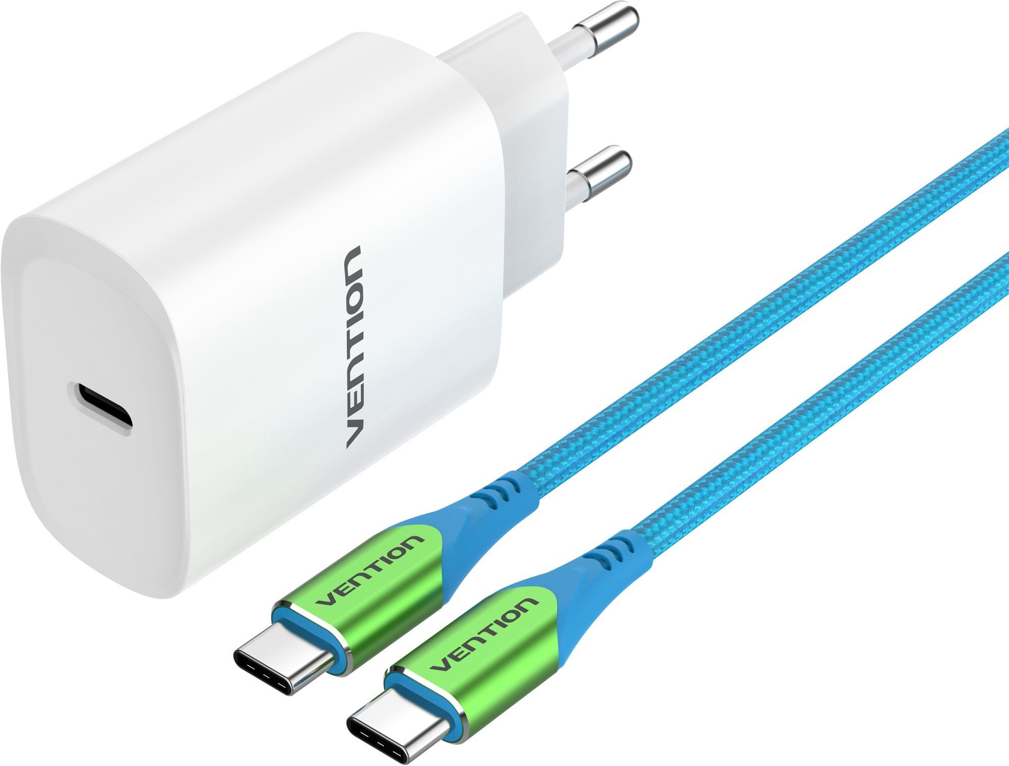 Vention & Alza Charging Kit (20W USB-C + Type-C PD Cable 1m) Collaboration Type