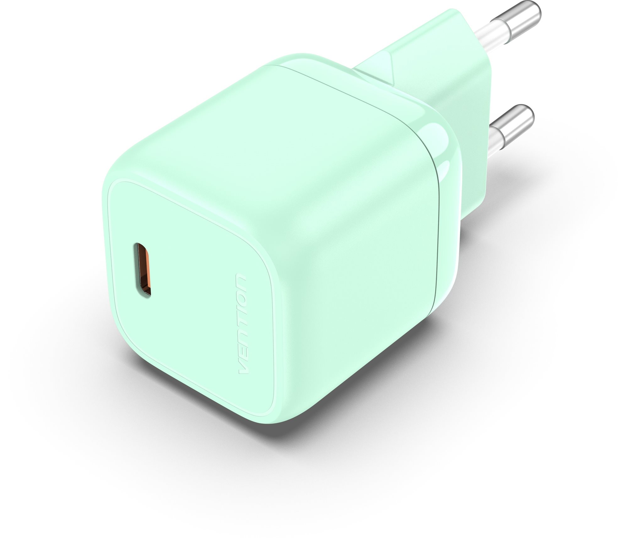 Vention 1-port Stylish USB-C GaN Charger (30W) Green