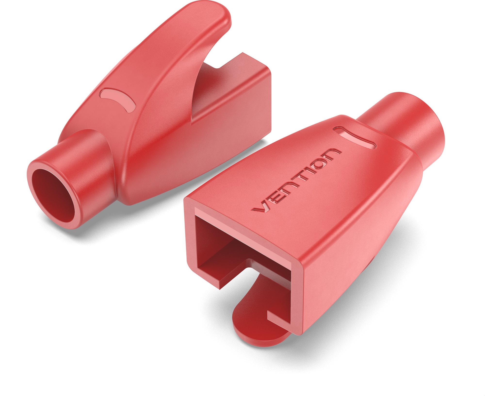 Vention RJ45 Strain Relief Boots Red PVC Type 100 Pack