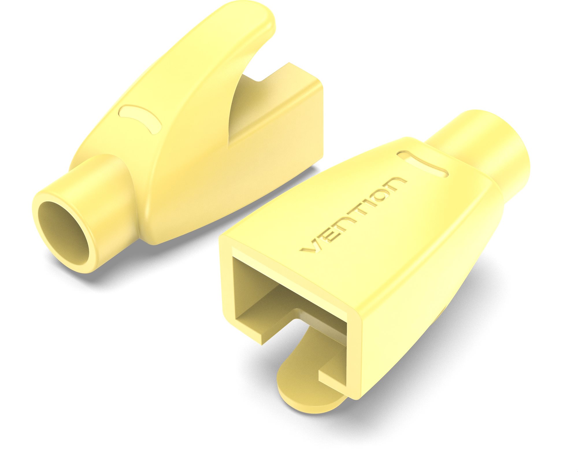 Vention RJ45 Strain Relief Boots Yellow PVC Type 100 Pack
