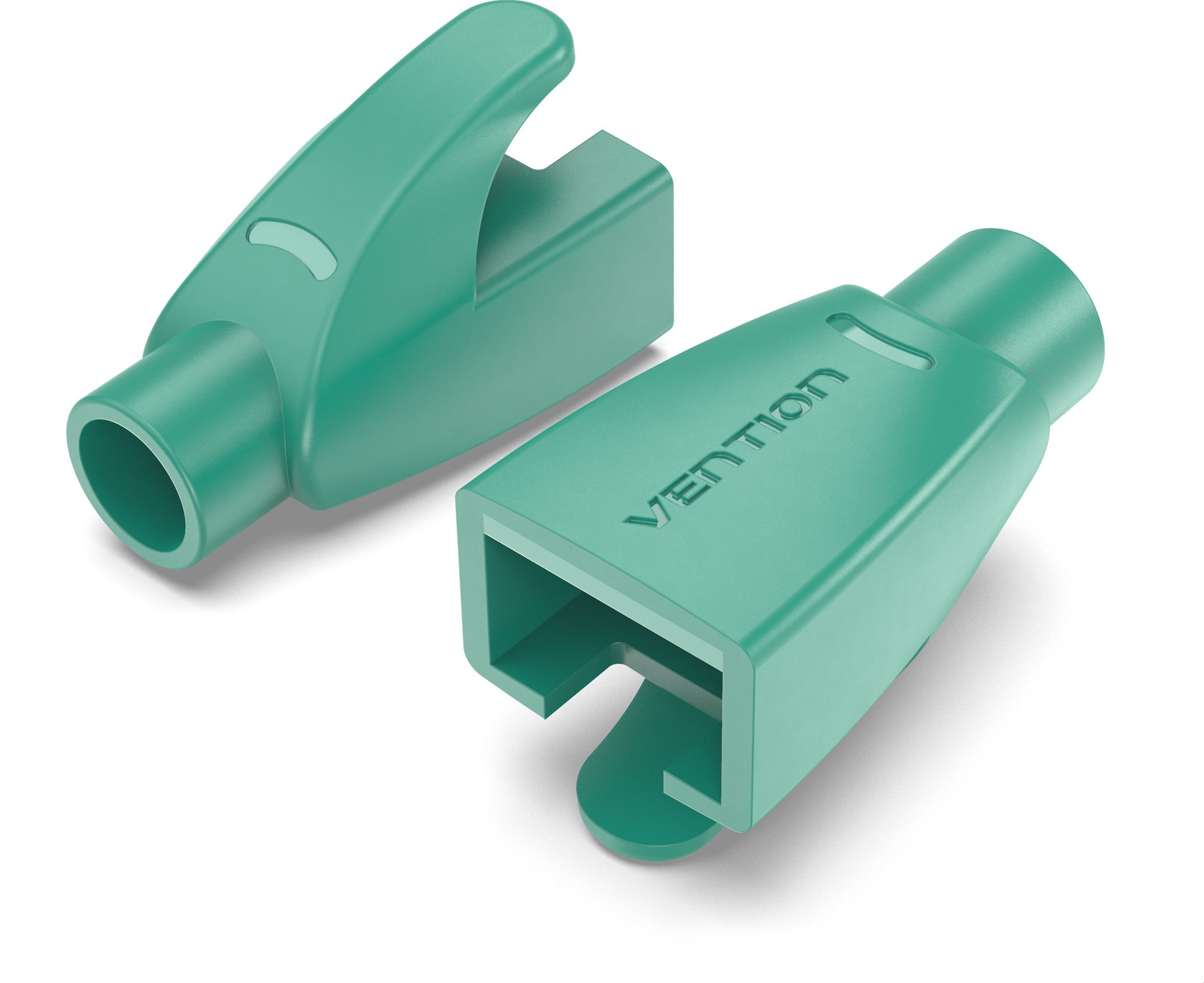 Vention RJ45 Strain Relief Boots Green PVC Type 100 Pack