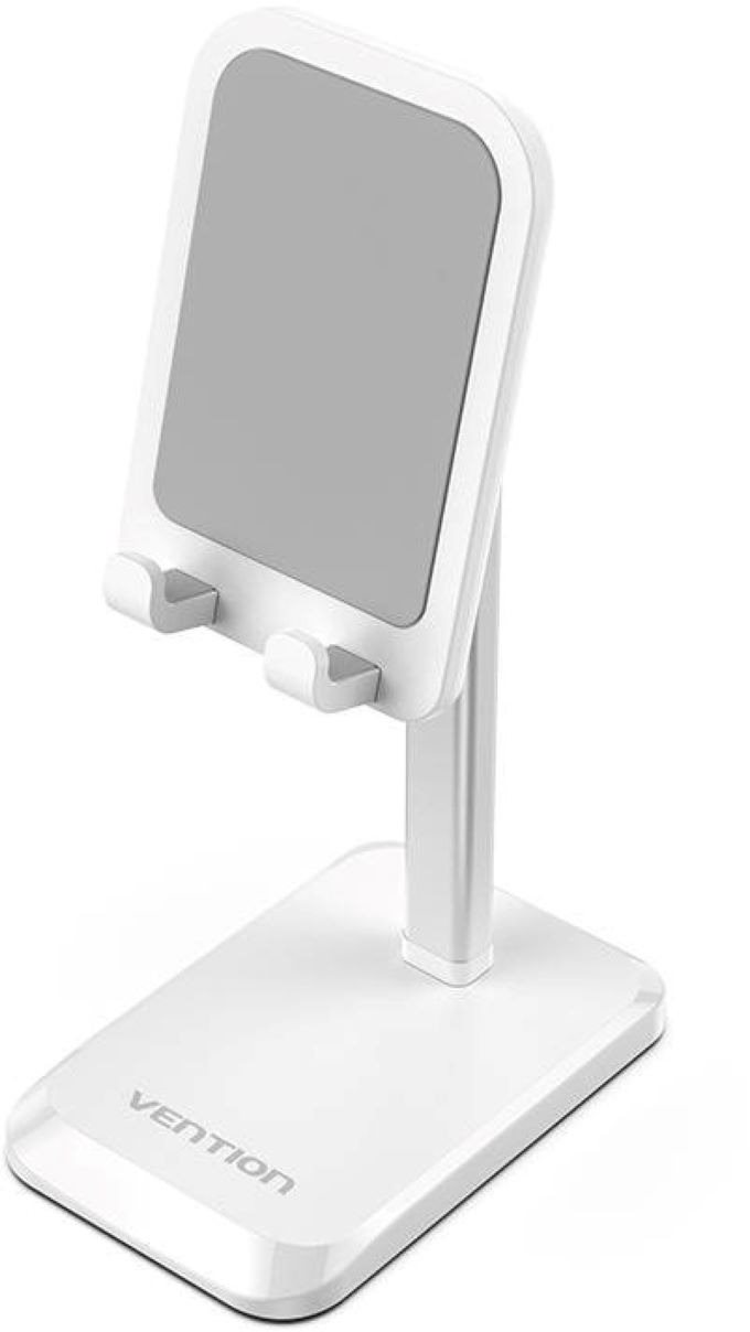 Vention Height Adjustable Desktop Cell Phone Stand White Aluminum Alloy Type