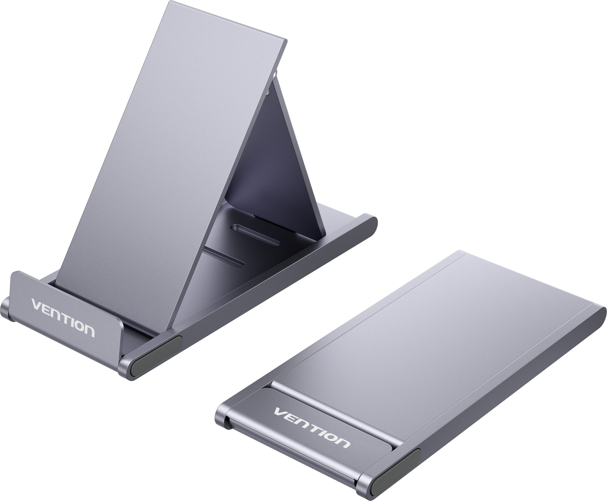 Vention Portable 3-Angle Cell Phone Stand Holder for Desk Gray Aluminium Alloy Type