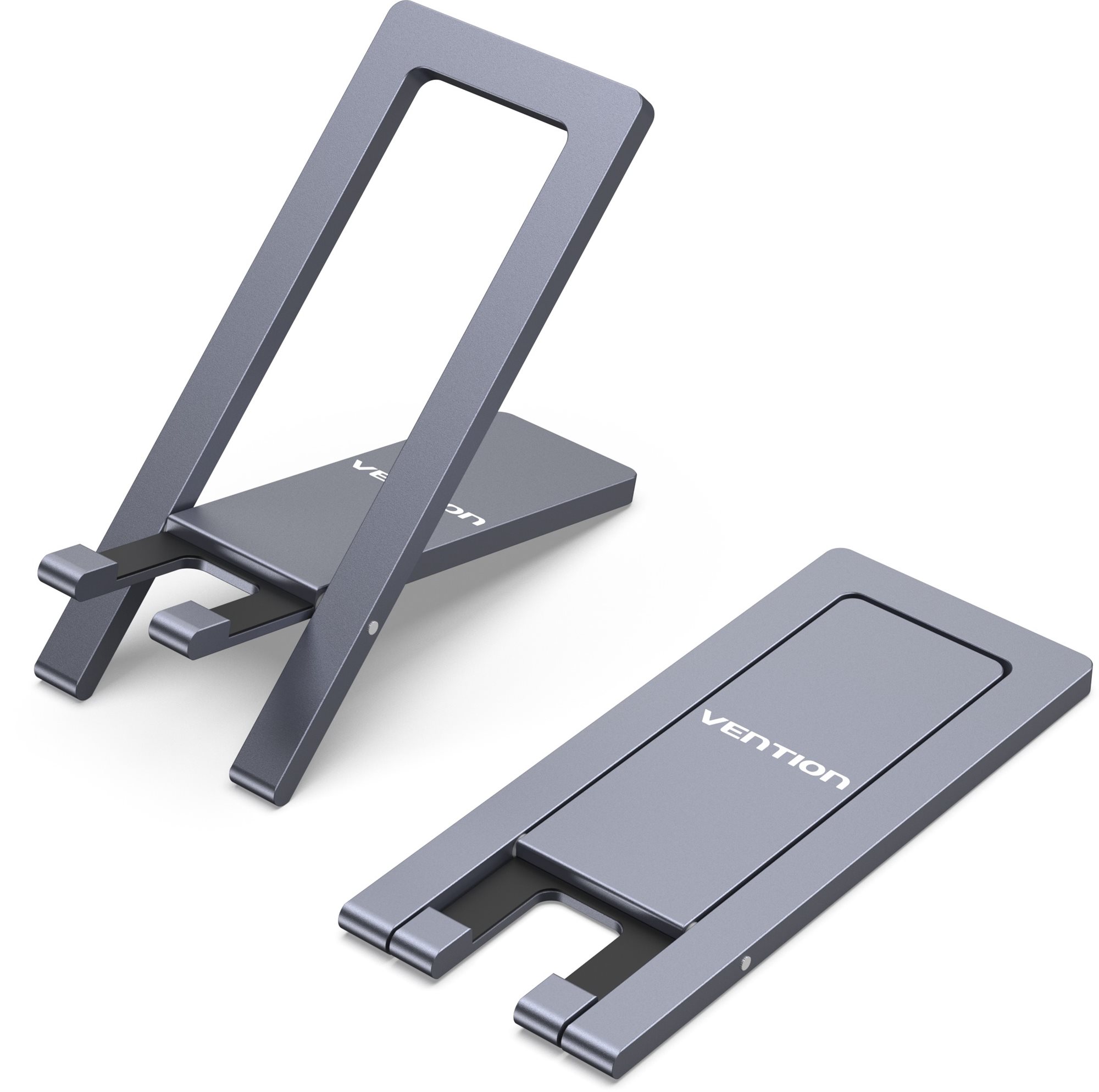 Vention Portable Cell Phone Stand Holder for Desk Gray Aluminium Alloy Type