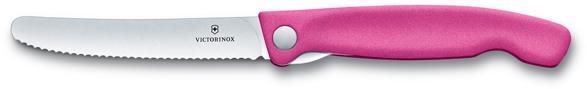 Victorinox Swiss Classic Kihajtható uzsonnázó kés recés éllel, rózsaszín 11 cm