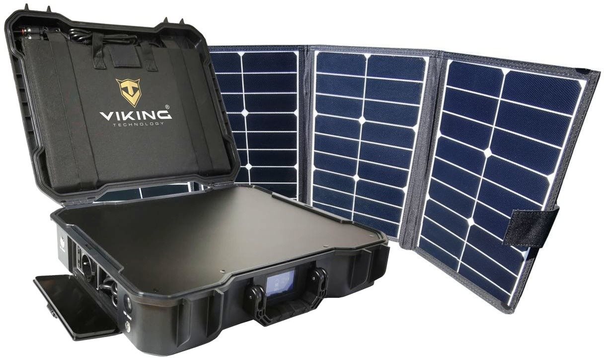 Viking x-1000 akkumulátoros áramfejlesztő és x80 napelem szett