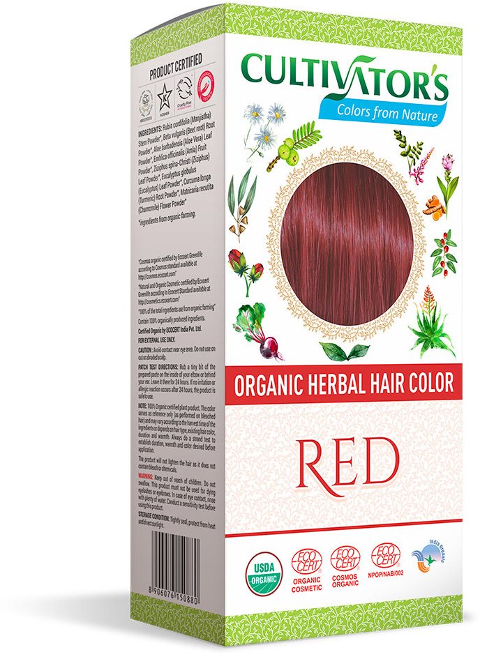 Természetes hajfesték CULTIVATOR Natural 13 piros (4 × 25 g)