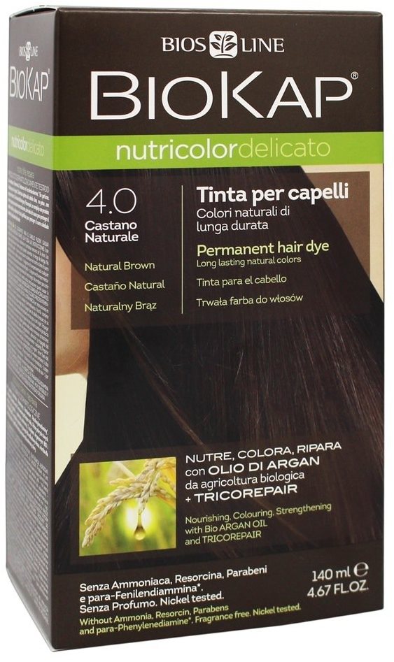 Természetes hajfesték BIOKAP Nutricolor Delicato Brown Gentle Dye 4.00 140 ml