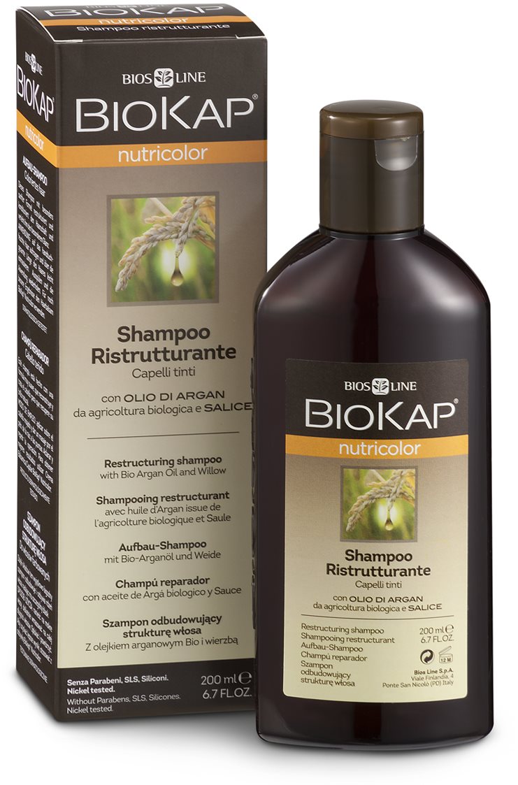 BIOKAP Nutricolor Shampoo Ristrutturante, 200 ml
