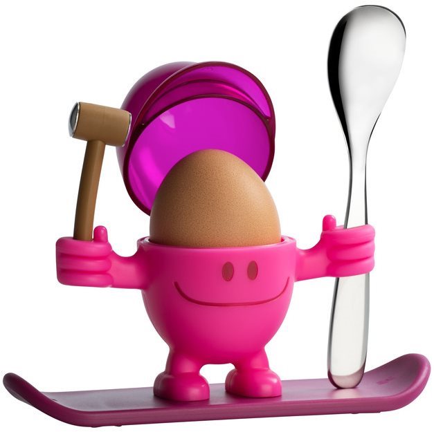Cromargan® Mc Egg rózsaszín tojástartó kiskanállal - WMF