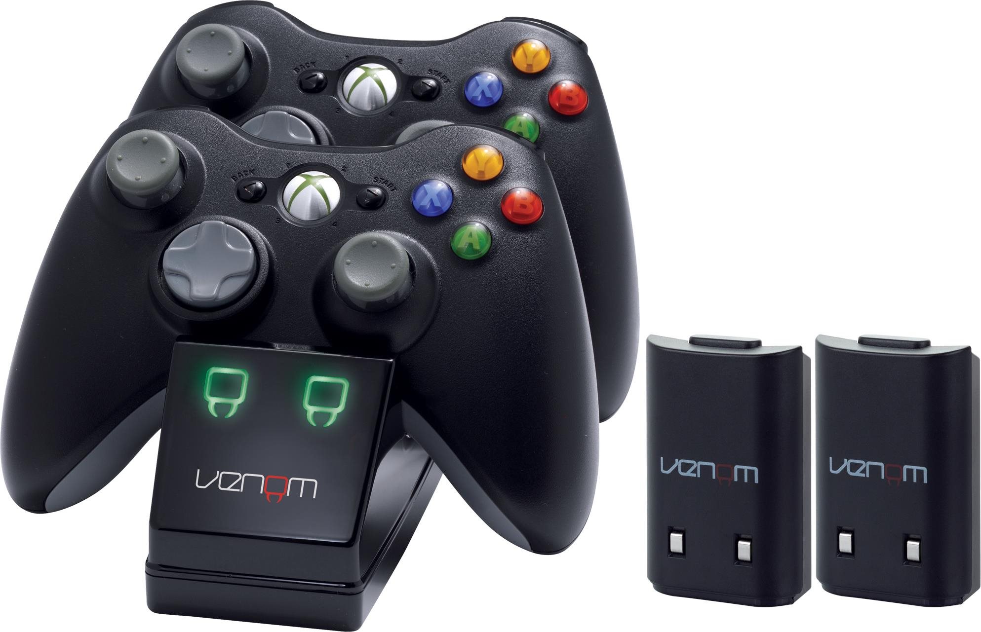 VENOM VS2891 Xbox 360 Black Twin Docking Station + 2 akkumulátor