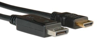 ROLINE DisplayPort - HDMI interfész, árnyékolt, 5 méteres