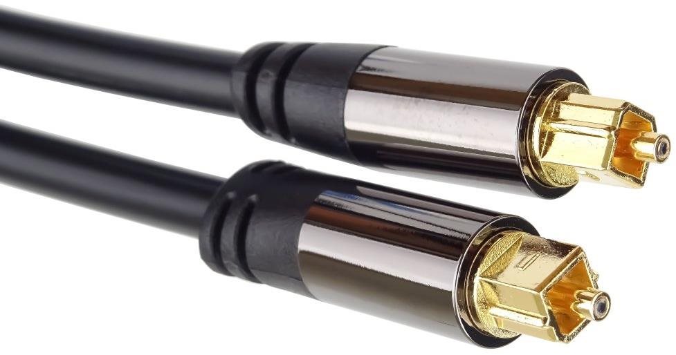 PremiumCord Toslink kábel M/M, OD: 6 mm, Gold 0,5 m