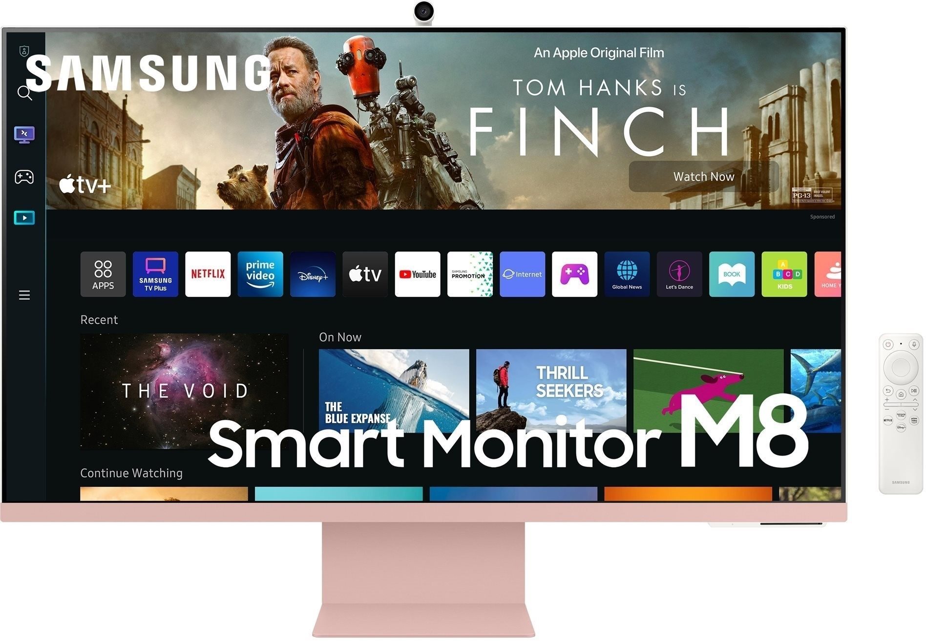 32" samsung smart monitor m8 sunset pink