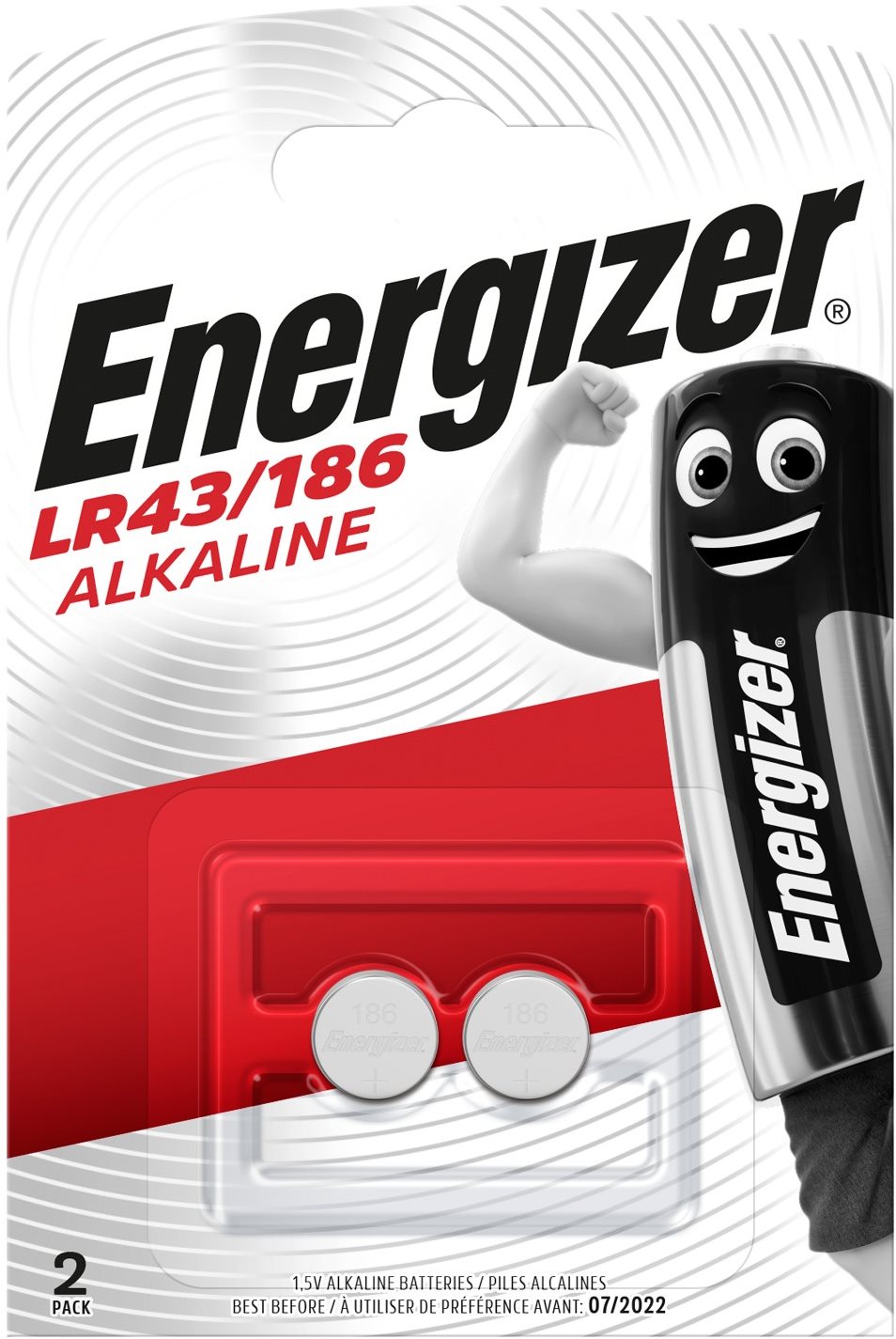 Energizer LR43 / 186 speciális alkáli elem 2 darab
