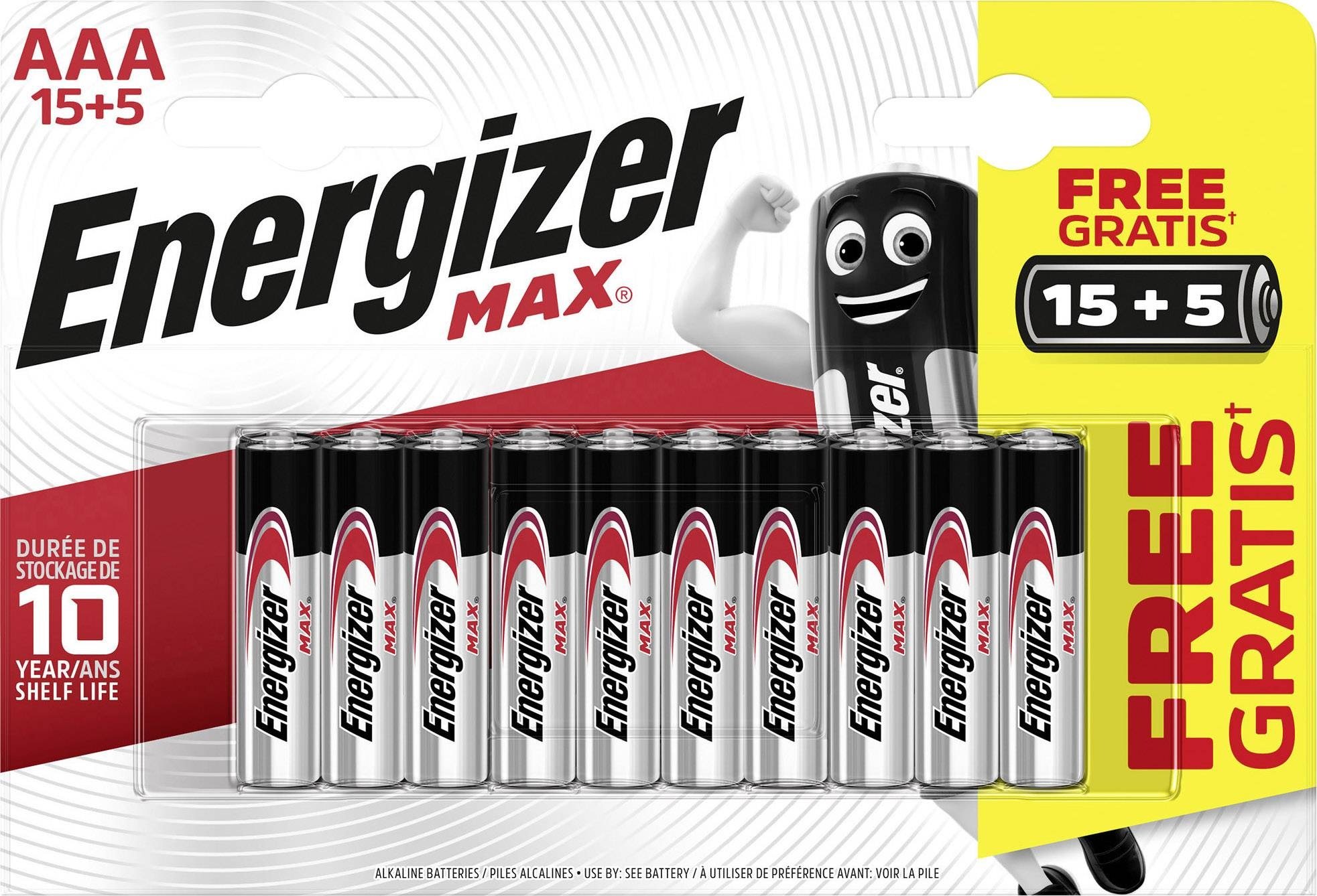 Energizer MAX AAA 15 + 5 ingyen