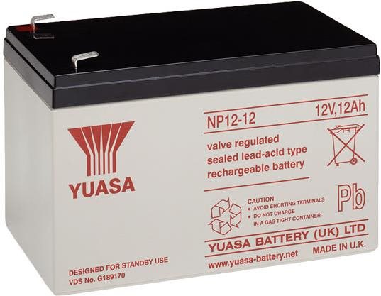 YUASA 12V 12Ah karbantartásmentes ólomsavas akkumulátor NP12-12-12