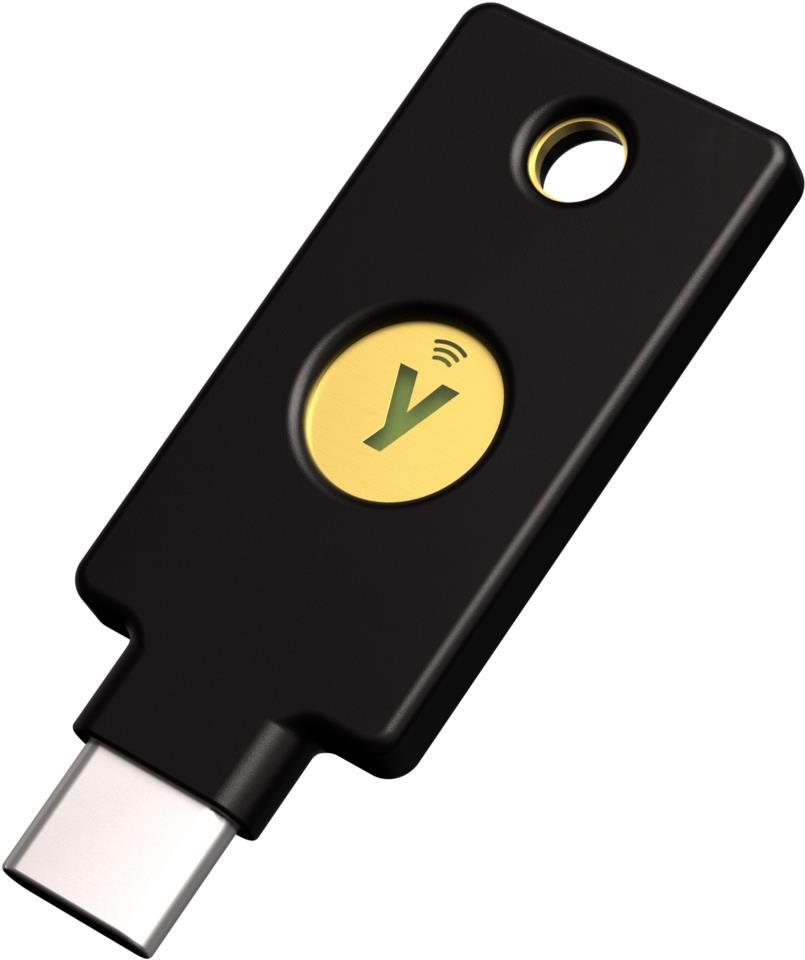 Security Key C NFC - USB-C, támogatja a többfaktoros hitelesítést (NFC), FIDO2 U2F támogatás, vízálló