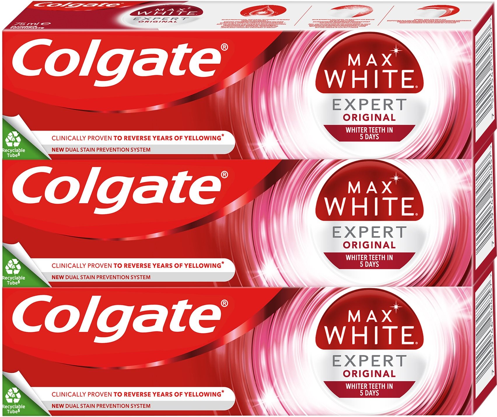 COLGATE Max White Expert Original 3 × 75 ml