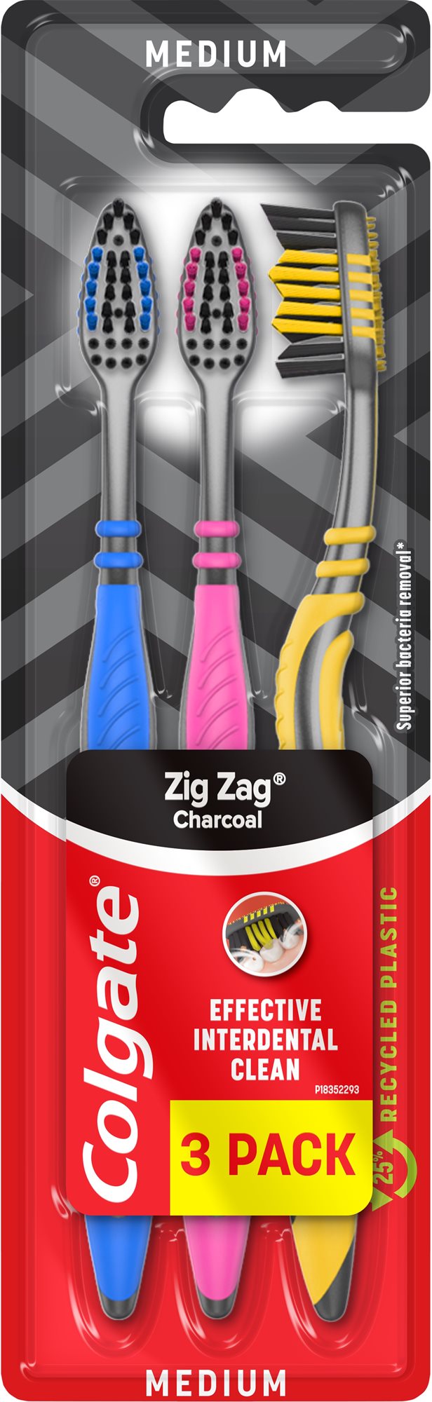 COLGATE ZIG ZAG charcoal 3 db