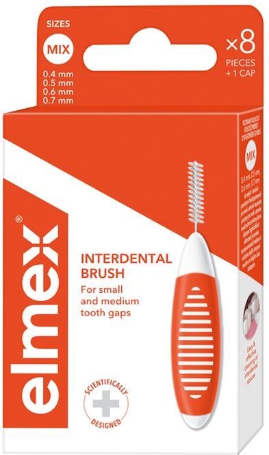 Fogköztisztító kefe ELMEX Interdental Mix (0,4-0,7 mm) 8 db