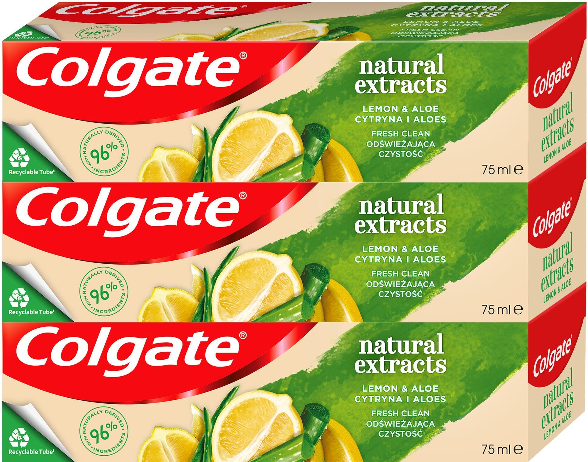 COLGATE Naturals Lemon & Aloe 3x 75 ml