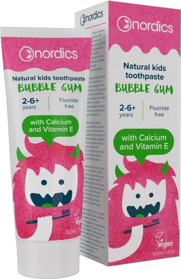 NORDICS természetes fogkrém gyermekeknek rágógumi ízesítéssel 50 ml