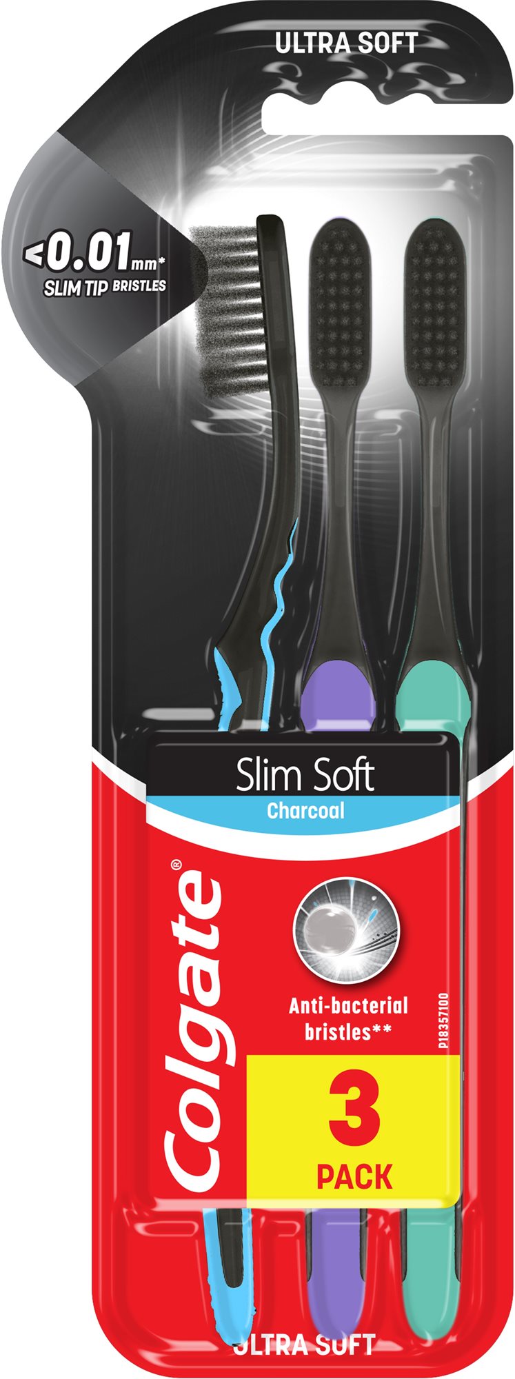 COLGATE Slim Soft Charcoal 3 db