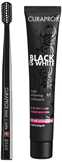 CURAPROX Black is White 90 ml fogkrém + fogkefe