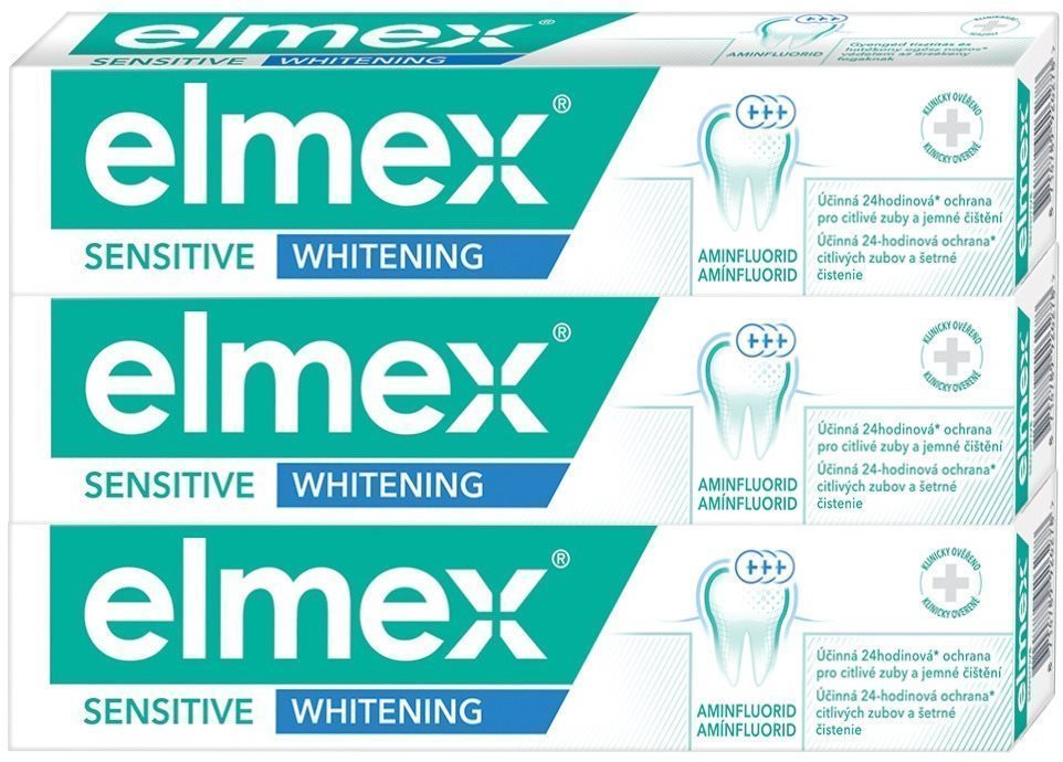 Elmex 3 x 75 ml Whitening Sensitiv e Whitening fogkrém