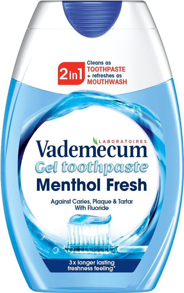 Fogkrém VADEMECUM 2 az 1-ben Menthol Fresh 75 ml
