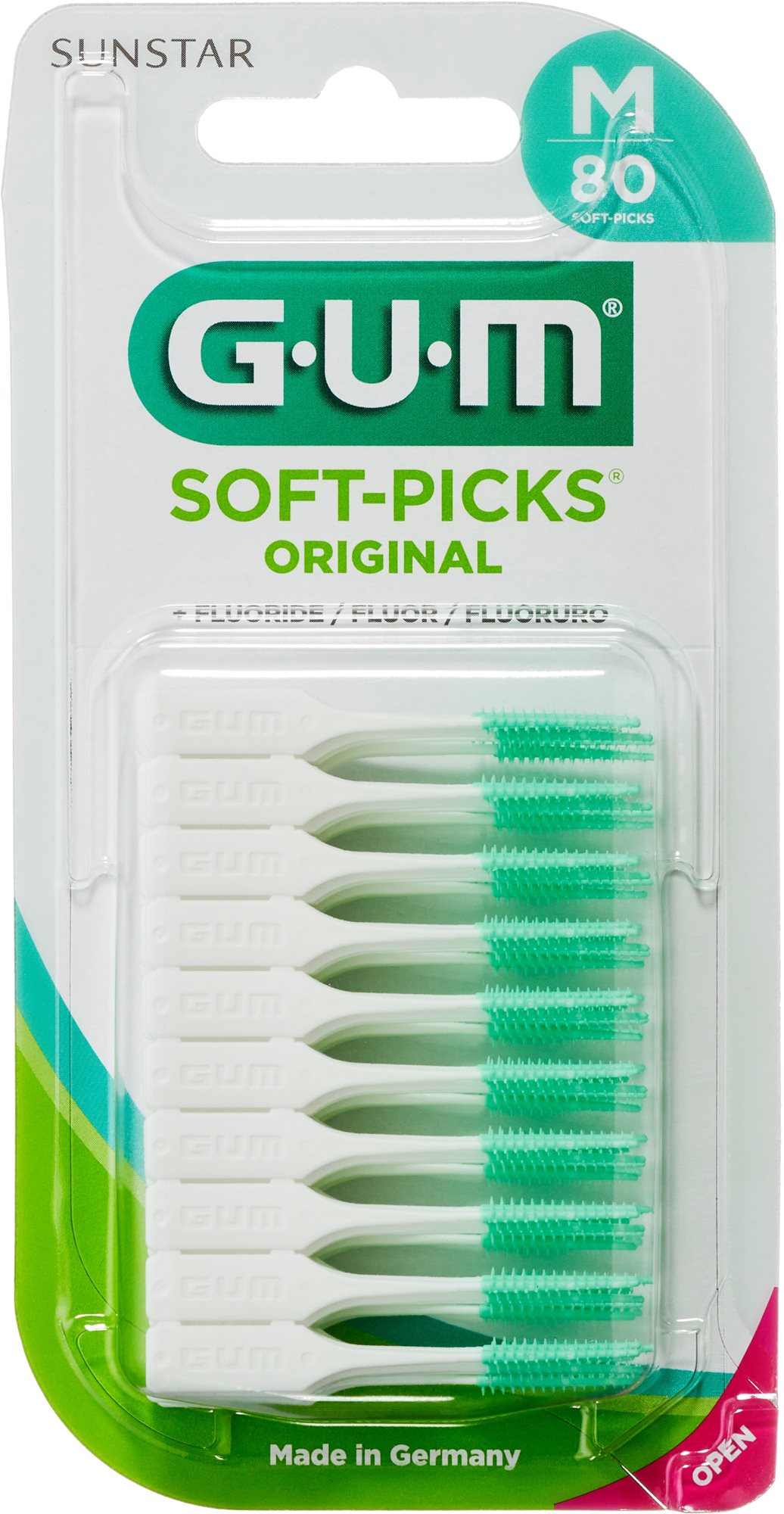 Fogköztisztító kefe GUM Soft-Picks normál, masszíroz, fluoridokkal, ISO 1, 80 db
