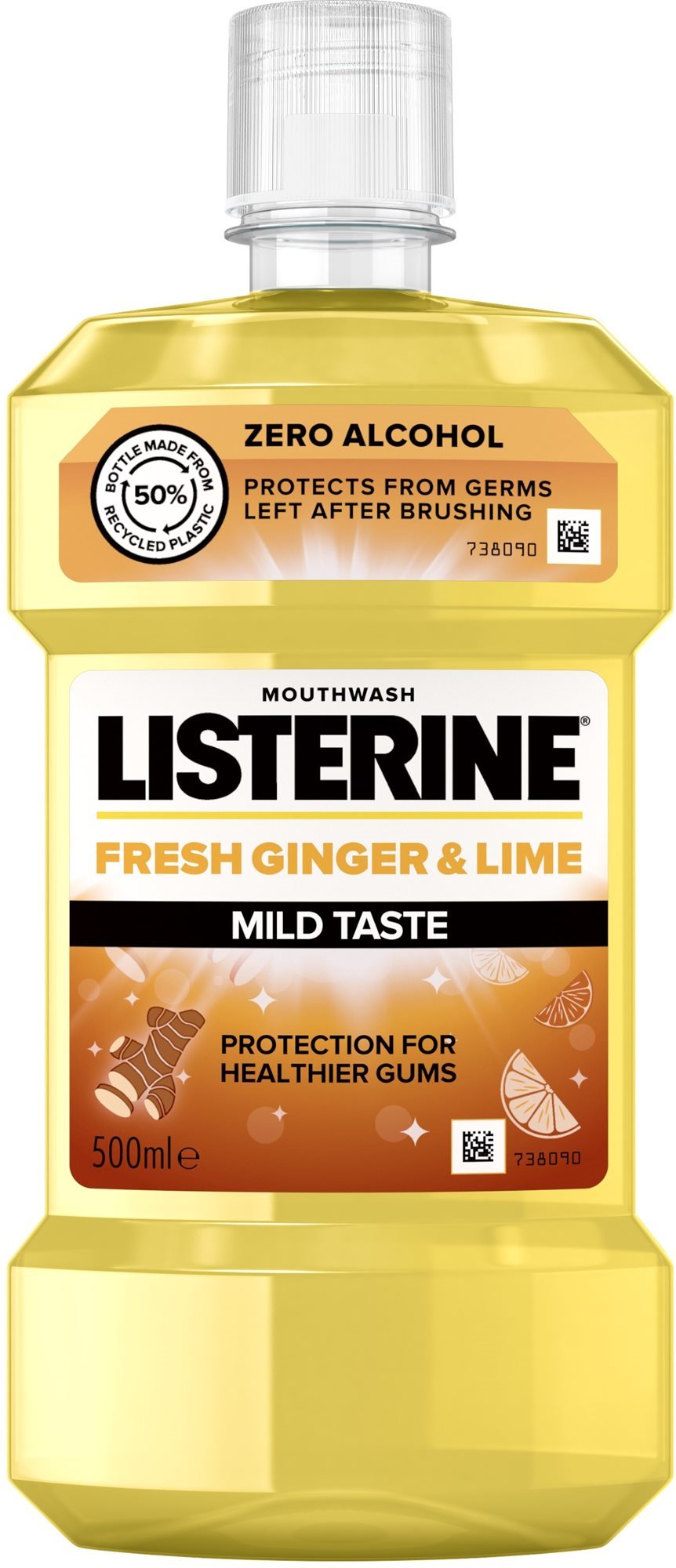 LISTERINE Fresh Ginger & Lime Mild Taste 500 ml