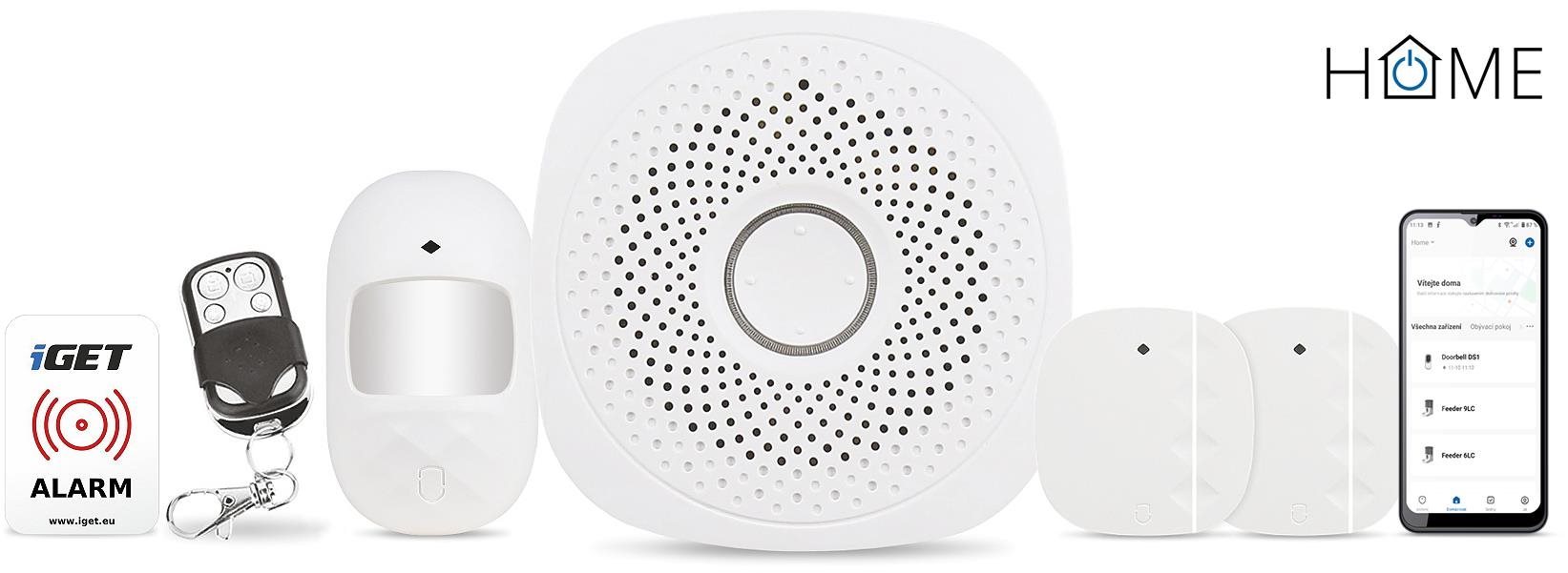 iGET HOME Alarm X1 - Intelligens Wi-Fi biztonsági rendszer, iGET HOME alkalmazás, szett