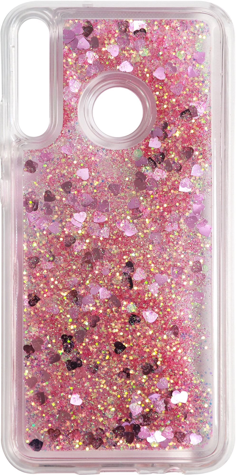 iWill Glitter Liquid Heart Huawei P40 Lite E rózsaszín tok