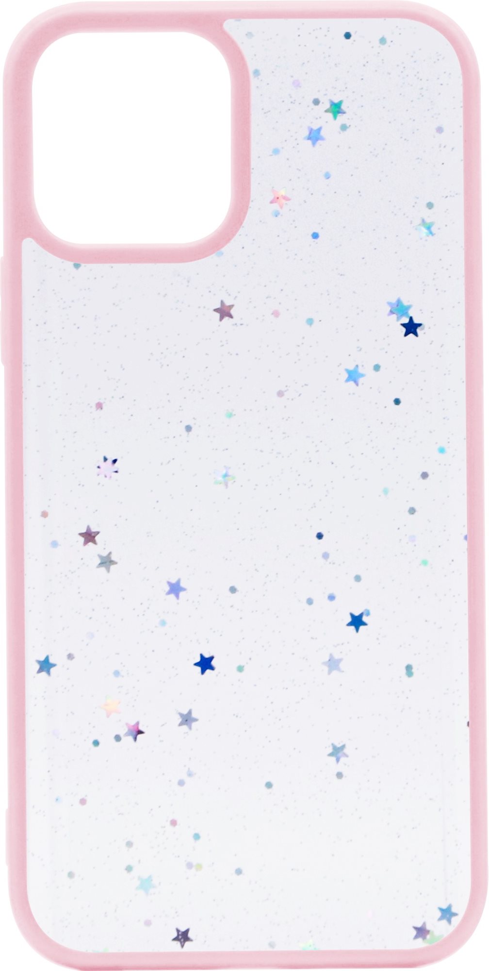 iWill Clear Glitter Star Phone Case az iPhone 13 készülékhez Pink