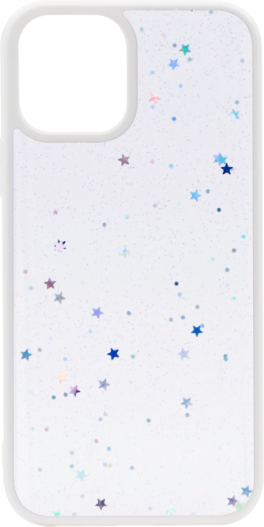 iWill Clear Glitter Star Phone Case az iPhone 12 készülékhez White