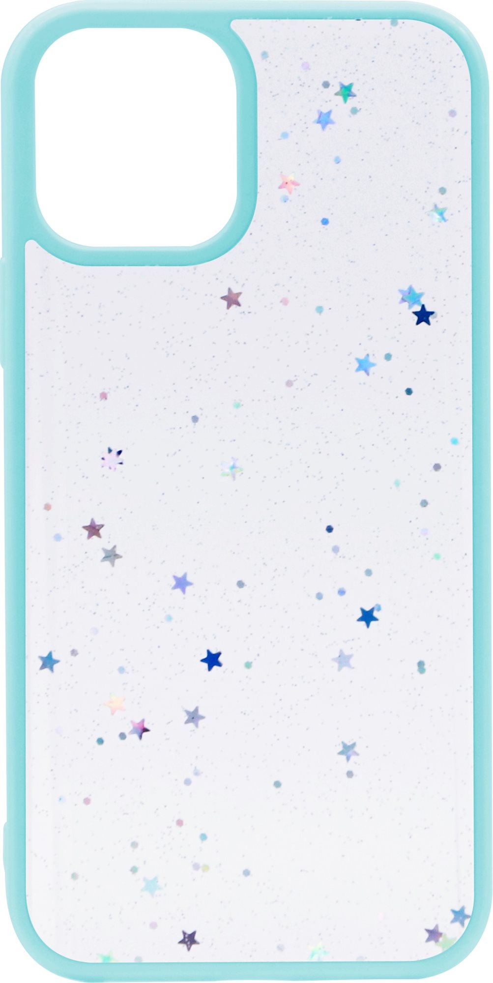 iWill Clear Glitter Star Phone Case az iPhone 12 készülékhez Blue
