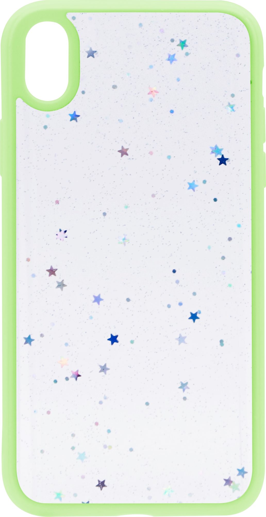 iWill Clear Glitter Star Phone Case az iPhone XR készülékhez Green