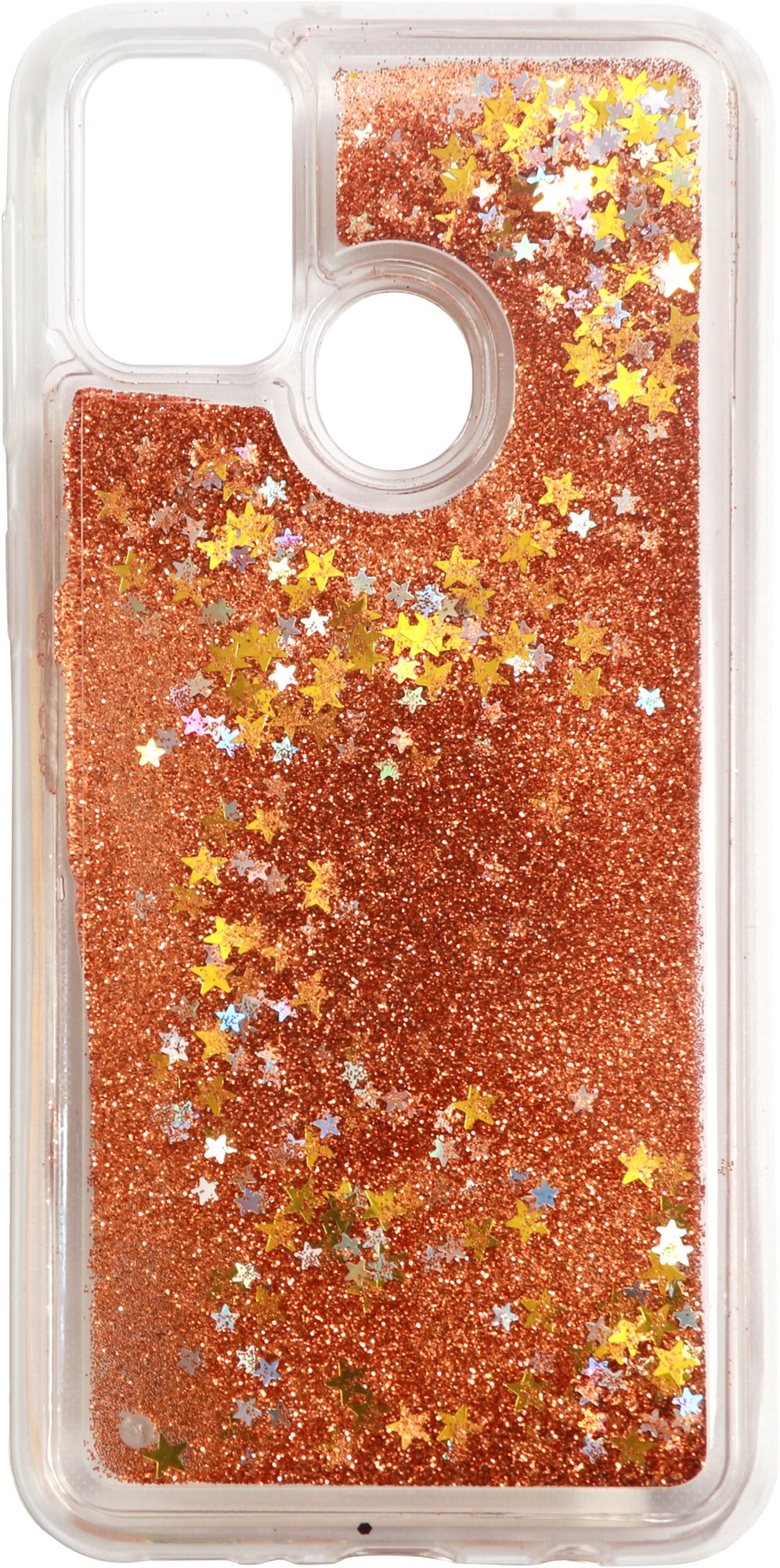 iWill Glitter Liquid Star Samsung Galaxy M21 Rose Gold tok