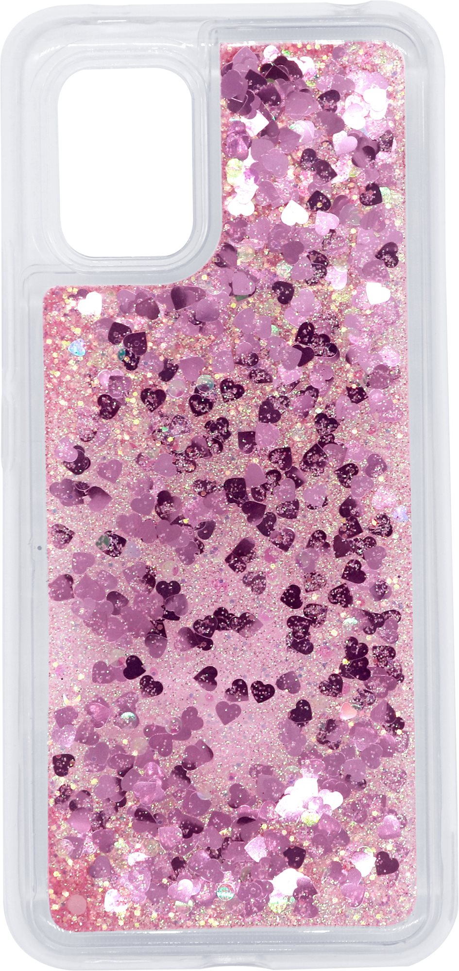 iWill Glitter Liquid Heart Xiaomi Mi 10 Lite rózsaszín tok